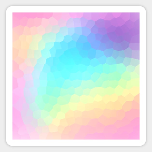 Pastel Rainbow Gradient with Stained Glass Effect Sticker by KelseyLovelle